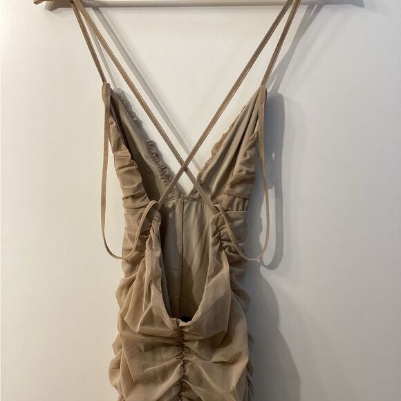 Michael Costello X Revolve Fiji Midi Tan Backless Dress - Picture 13 of 16